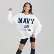US NAVY MIDSHIPMEN FREESTYLE PREMIUM FLEECE CREWNECK PULLOVER