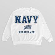 US NAVY MIDSHIPMEN FREESTYLE PREMIUM FLEECE CREWNECK PULLOVER