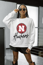 NEBRASKA CORNHUSKERS WILD BREAKTHROUGH PREMIUM FLEECE CREWNECK PULLOVER