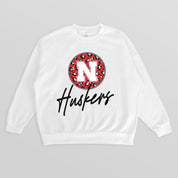 NEBRASKA CORNHUSKERS WILD BREAKTHROUGH PREMIUM FLEECE CREWNECK PULLOVER