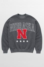 NEBRASKA CORNHUSKERS RISING STAR PREMIUM FLEECE CREWNECK PULLOVER