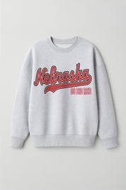 NEBRASKA CORNHUSKERS CLASSIC WIN PREMIUM FLEECE CREWNECK PULLOVER