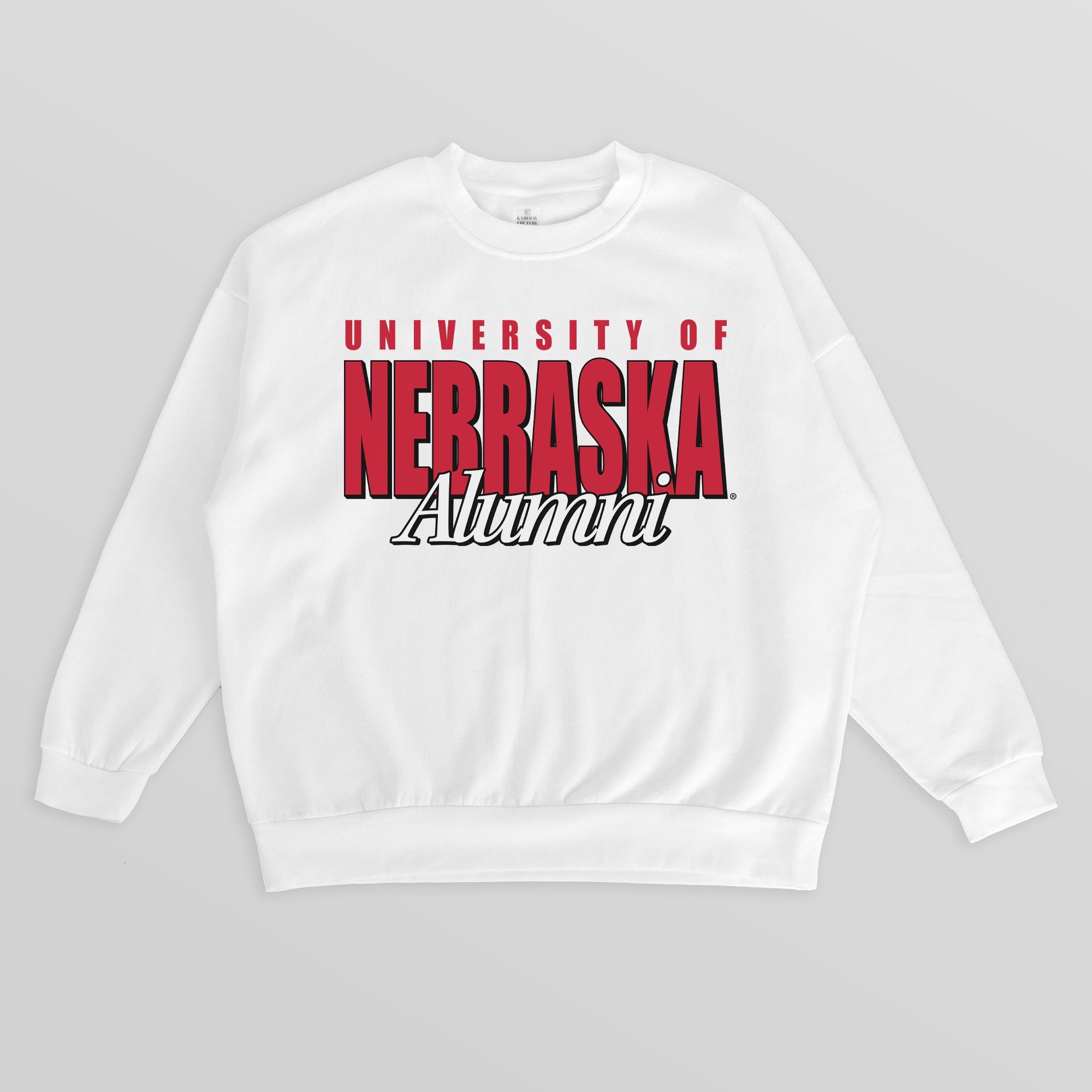 NEBRASKA CORNHUSKERS ALUMNI ERA PREMIUM DROP SHOULDER FLEECE CREWNECK PULLOVER
