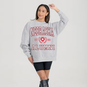 NEBRASKA CORNHUSKERS DEGREE UNLOCKED PREMIUM DROP SHOULDER FLEECE CREWNECK PULLOVER