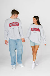 NEBRASKA CORNHUSKERS NEXT MOVE PREMIUM FLEECE UNISEX CREWNECK PULLOVER