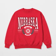 NEBRASKA CORNHUSKERS HONOR BOUND PREMIUM FLEECE CREWNECK PULLOVER
