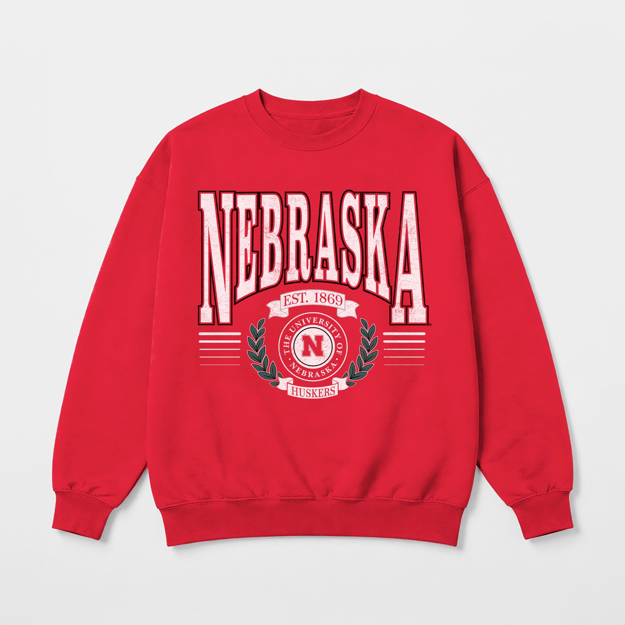 NEBRASKA CORNHUSKERS HONOR BOUND PREMIUM FLEECE CREWNECK PULLOVER
