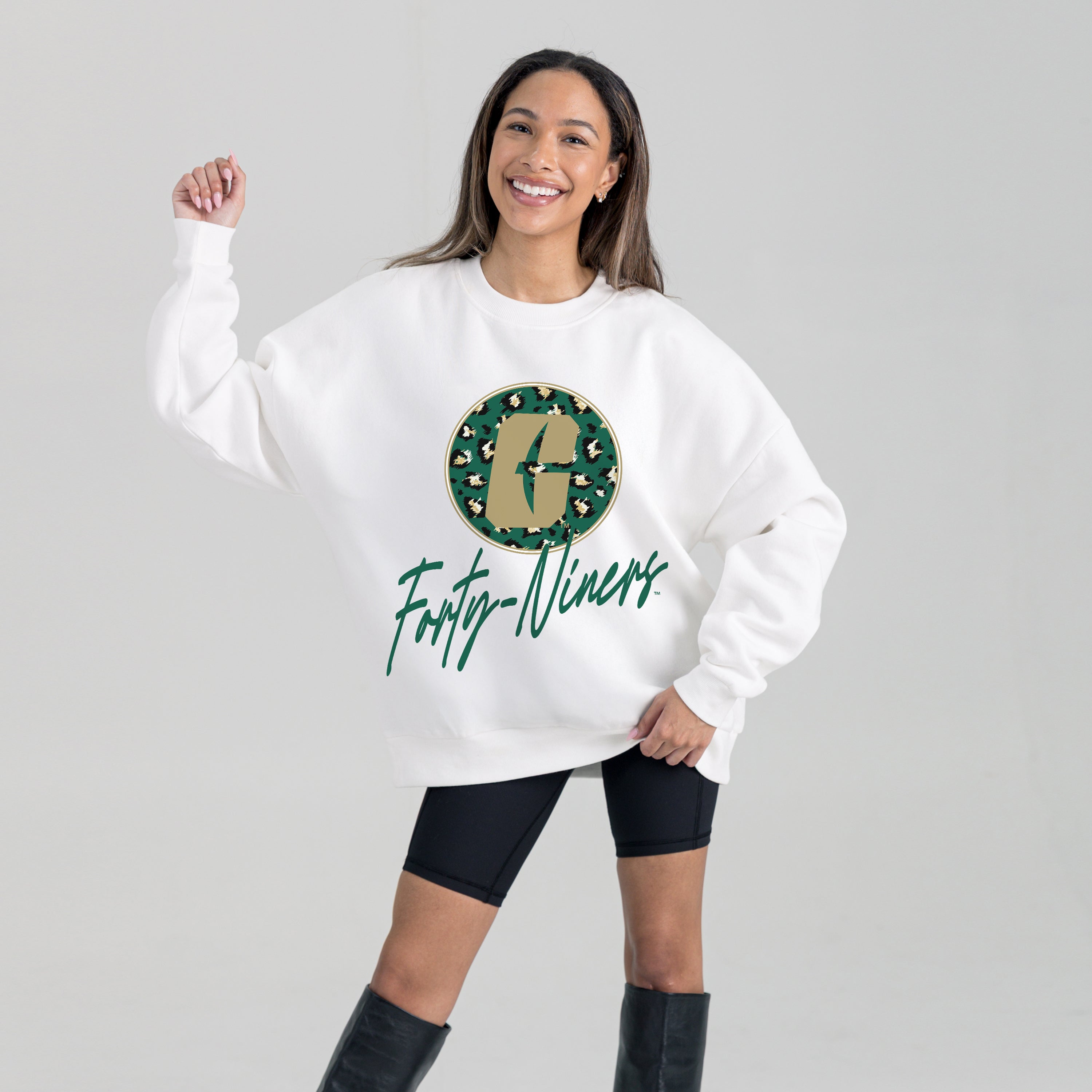 CHARLOTTE 49ERS WILD BREAKTHROUGH PREMIUM FLEECE CREWNECK PULLOVER