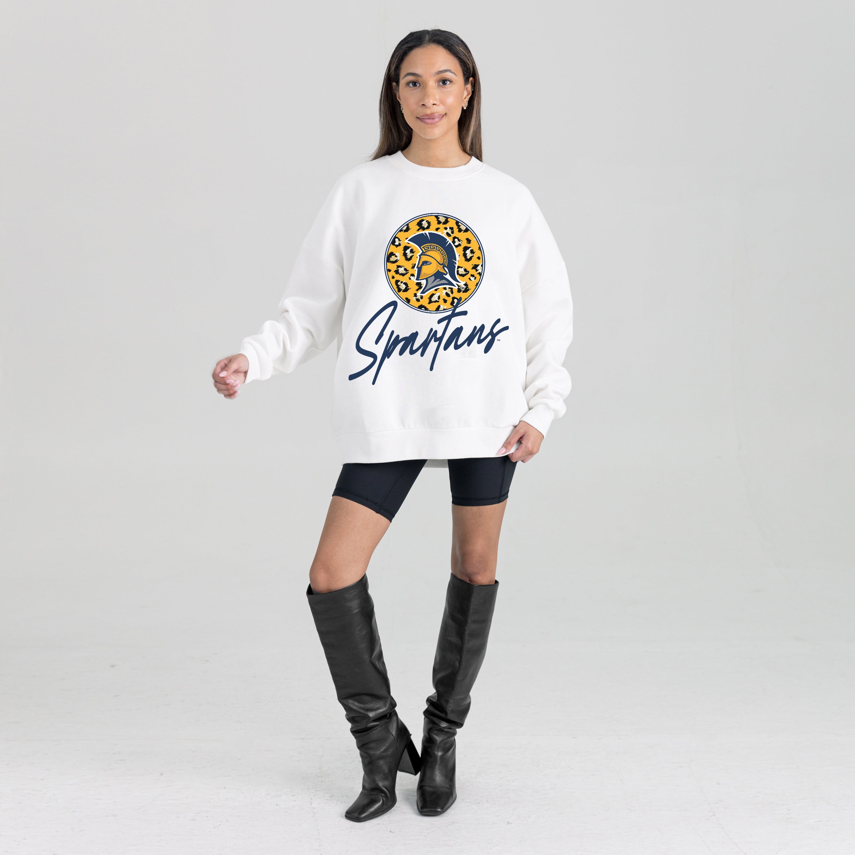 UNC GREENSBORO SPARTANS WILD BREAKTHROUGH PREMIUM FLEECE CREWNECK PULLOVER