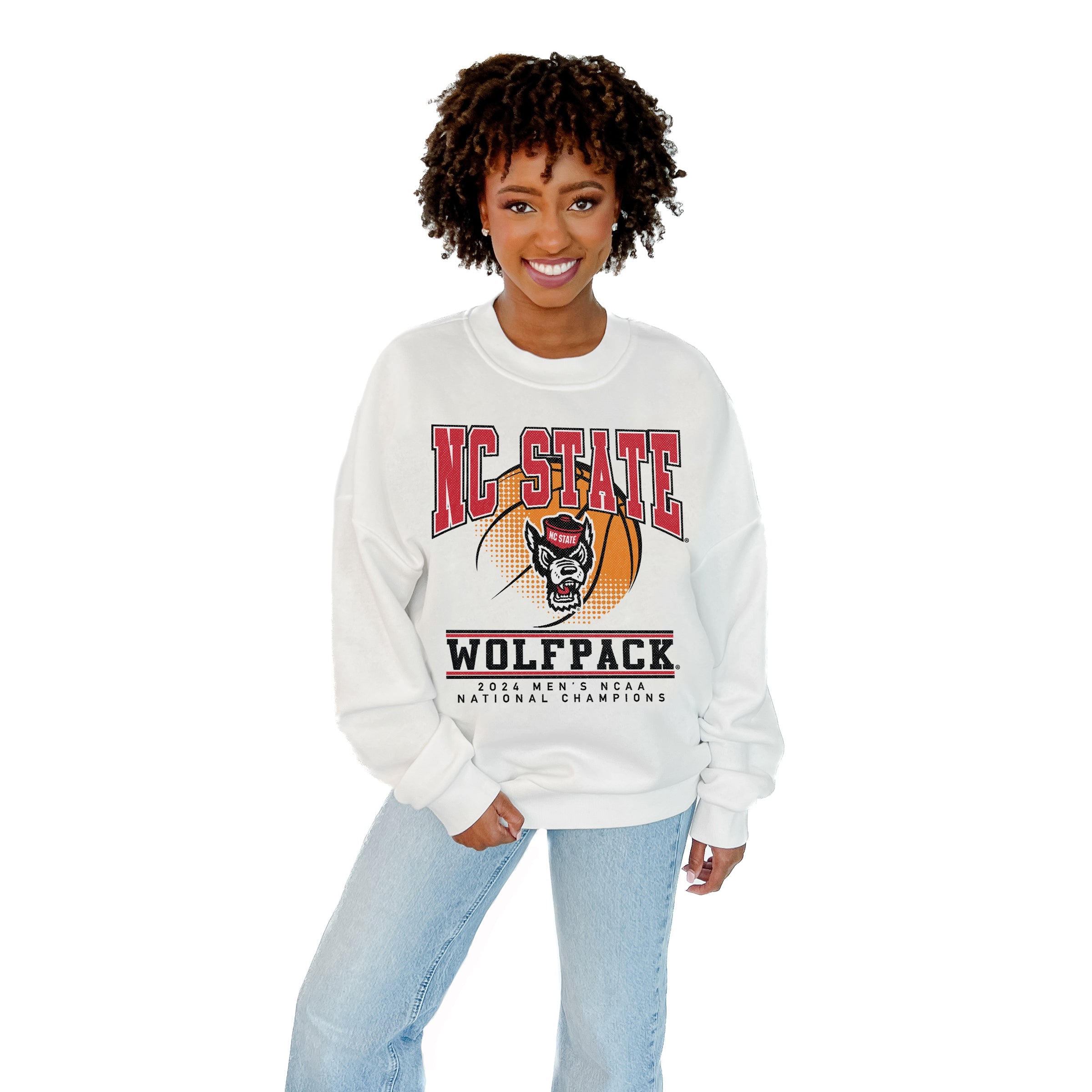 NORTH CAROLINA STATE WOLFPACK REBOUND PREMIUM FLEECE DROP SHOULDER CREWNECK PULLOVER