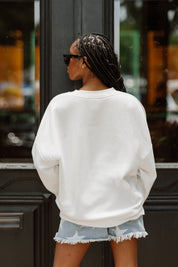 NORTH CAROLINA STATE WOLFPACK FAIR CATCH PREMIUM FLEECE DROP SHOULDER CREWNECK PULLOVER