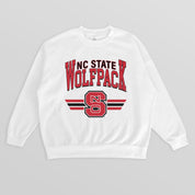 NORTH CAROLINA STATE WOLFPACK SWIFT STRIKE PREMIUM FLEECE DROP SHOULDER CREWNECK PULLOVER