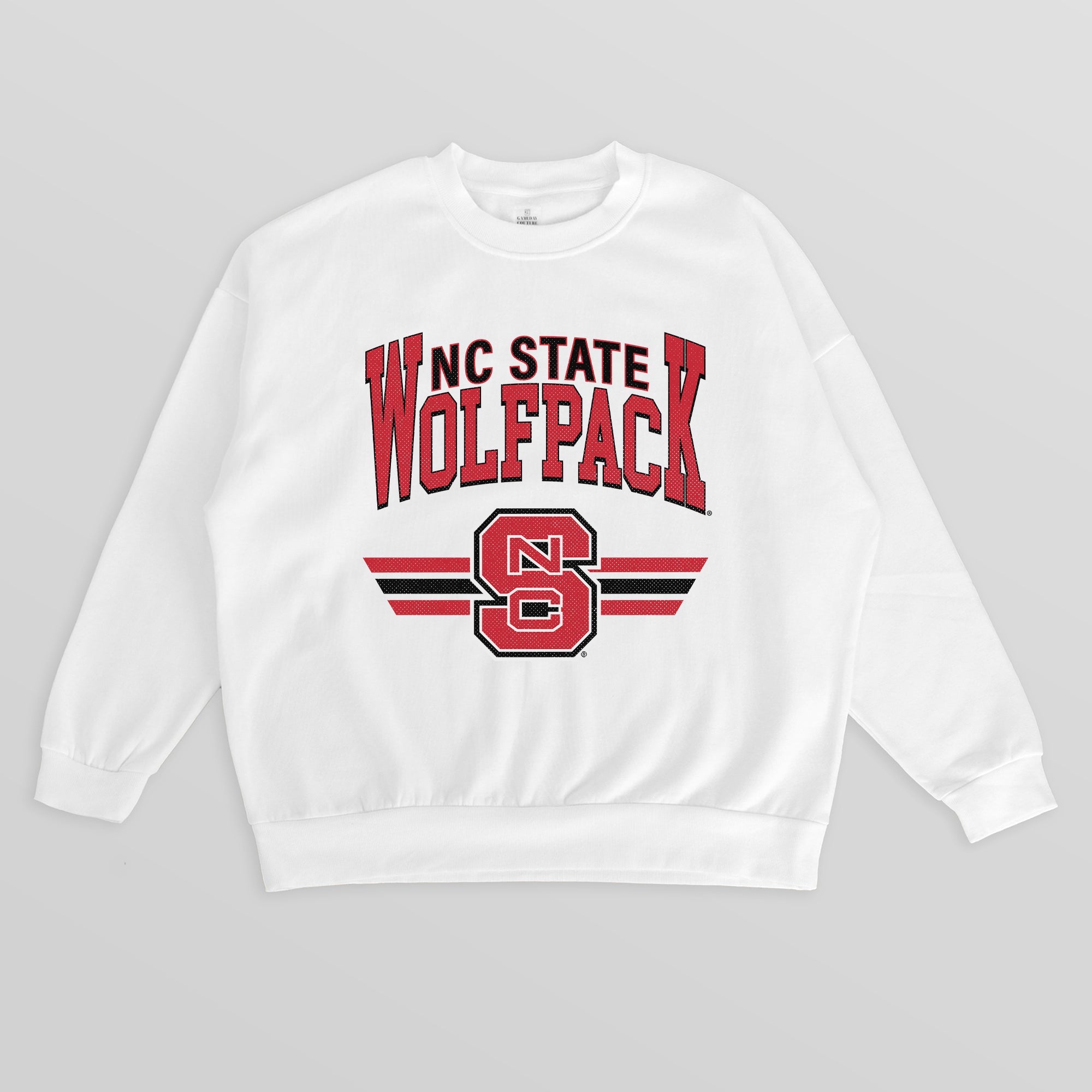 NORTH CAROLINA STATE WOLFPACK SWIFT STRIKE PREMIUM FLEECE DROP SHOULDER CREWNECK PULLOVER