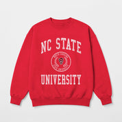 NORTH CAROLINA STATE WOLFPACK PRIME PLAY PREMIUM FLEECE DROP SHOULDER CREWNECK PULLOVER
