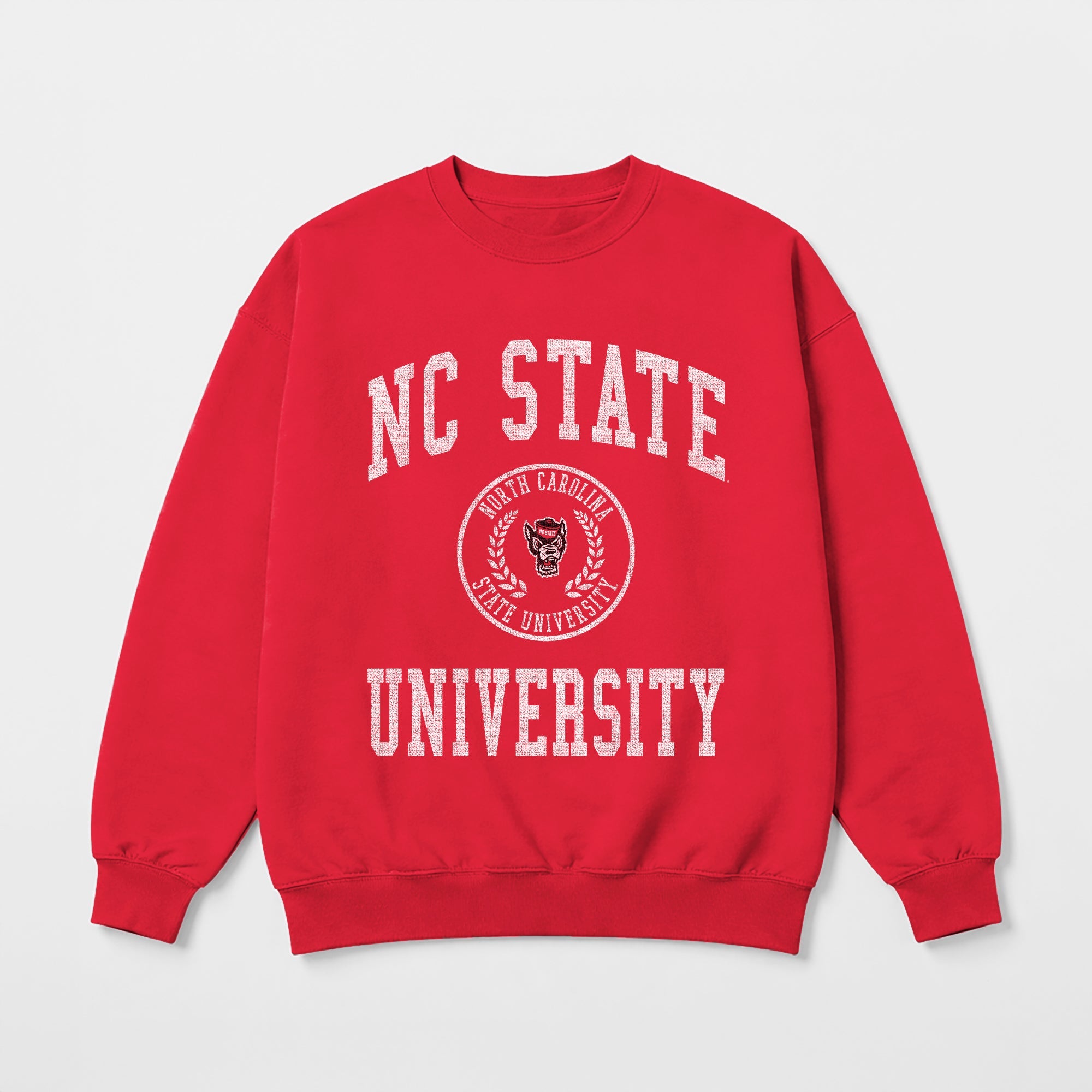 NORTH CAROLINA STATE WOLFPACK PRIME PLAY PREMIUM FLEECE DROP SHOULDER CREWNECK PULLOVER