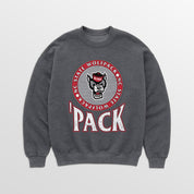 NORTH CAROLINA STATE WOLFPACK SATURDAY SEAL PREMIUM FLEECE DROP SHOULDER CREWNECK PULLOVER