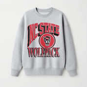 NORTH CAROLINA STATE WOLFPACK GAME ON PREMIUM FLEECE DROP SHOULDER CREWNECK PULLOVER