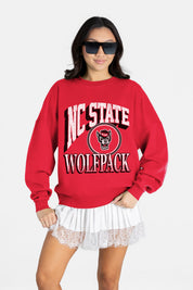 NORTH CAROLINA STATE WOLFPACK MAIN CHARACTER PREMIUM FLEECE DROP SHOULDER CREWNECK PULLOVER