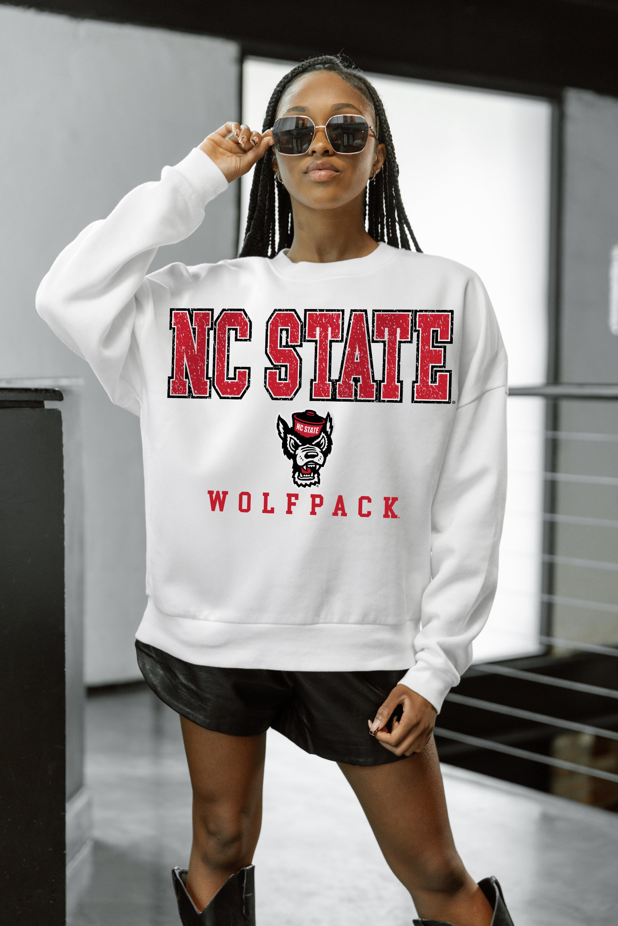 NORTH CAROLINA STATE WOLFPACK Freestyle Fleece Drop-Shoulder Pullover