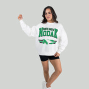 NORTH DAKOTA FIGHTING HAWKS SWIFT STRIKE PREMIUM FLEECE DROP SHOULDER CREWNECK PULLOVER