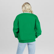 NORTH DAKOTA FIGHTING HAWKS CLASSIC ARCHIVES PREMIUM DROP SHOULDER FLEECE CREWNECK PULLOVER