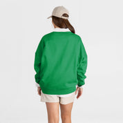 NORTH DAKOTA FIGHTING HAWKS PRIME PLAY PREMIUM FLEECE DROP SHOULDER CREWNECK PULLOVER