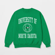 NORTH DAKOTA FIGHTING HAWKS PRIME PLAY PREMIUM FLEECE DROP SHOULDER CREWNECK PULLOVER