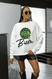 NORTH DAKOTA STATE BISON WILD BREAKTHROUGH PREMIUM FLEECE CREWNECK PULLOVER