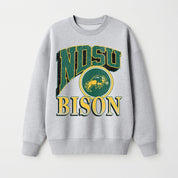 NORTH DAKOTA STATE BISON GAME ON PREMIUM FLEECE DROP SHOULDER CREWNECK PULLOVER