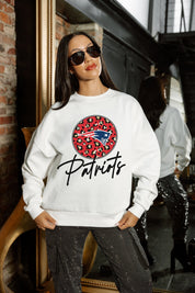 NEW ENGLAND PATRIOTS WILD BREAKTHROUGH PREMIUM FLEECE CREWNECK PULLOVER