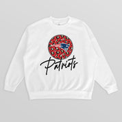 NEW ENGLAND PATRIOTS WILD BREAKTHROUGH PREMIUM FLEECE CREWNECK PULLOVER