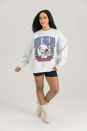 NEW ENGLAND PATRIOTS HERITAGE PREMIUM FLEECE DROP SHOULDER CREWNECK PULLOVER
