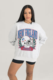 NEW ENGLAND PATRIOTS HERITAGE PREMIUM FLEECE DROP SHOULDER CREWNECK PULLOVER