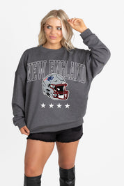 NEW ENGLAND PATRIOTS RISING STAR PREMIUM FLEECE CREWNECK PULLOVER