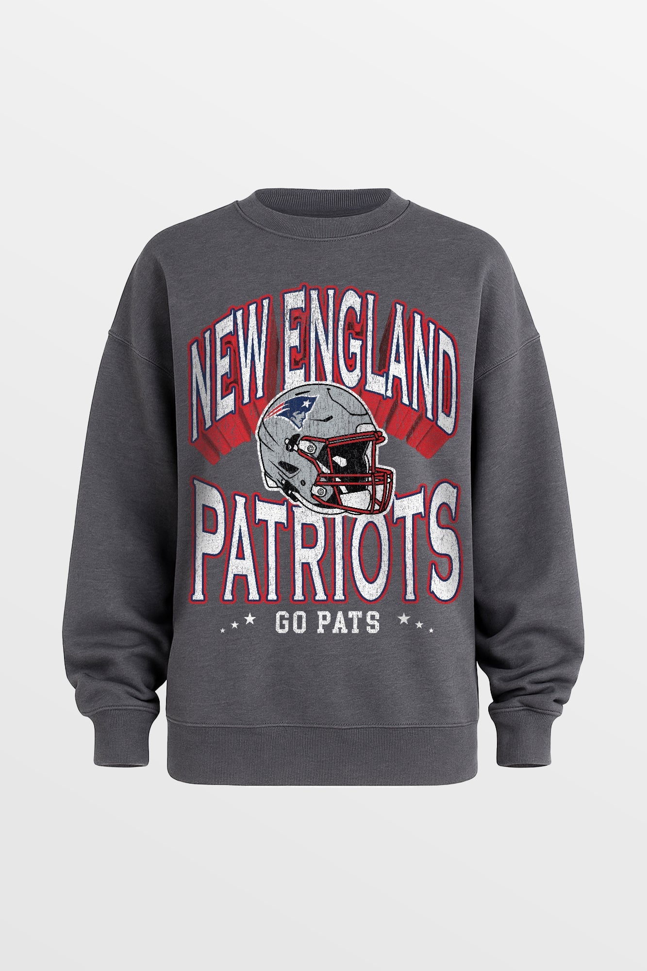 NEW ENGLAND PATRIOTS STAY COOL PREMIUM FLEECE CREWNECK PULLOVER BY RANDI MAHOMES
