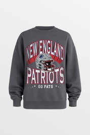 NEW ENGLAND PATRIOTS STAY COOL PREMIUM FLEECE CREWNECK PULLOVER BY RANDI MAHOMES