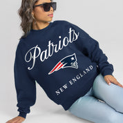 NEW ENGLAND PATRIOTS LEGACY CLUB PREMIUM FLEECE CREWNECK PULLOVER