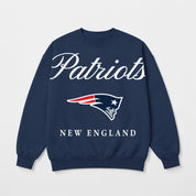 NEW ENGLAND PATRIOTS LEGACY CLUB PREMIUM FLEECE CREWNECK PULLOVER
