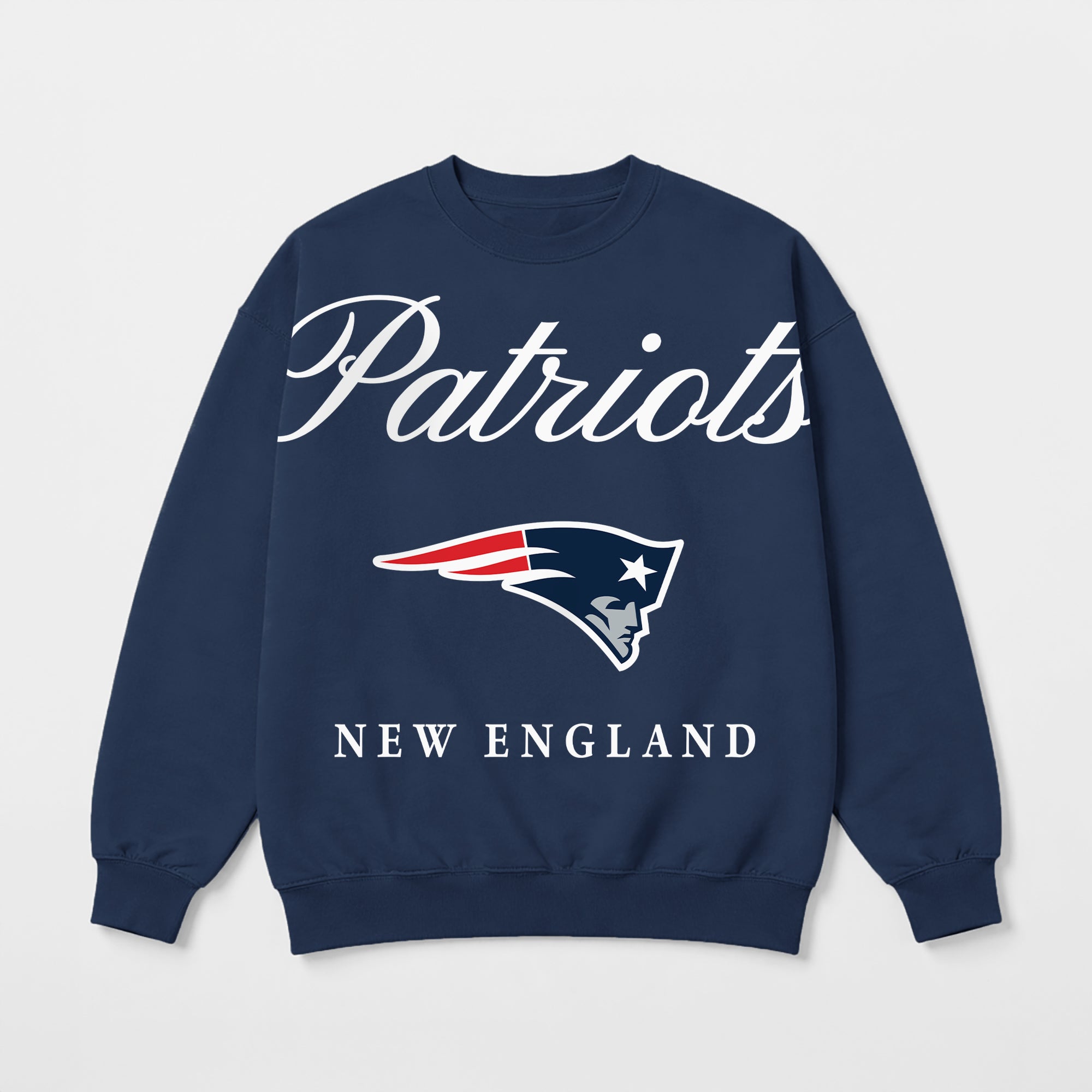 NEW ENGLAND PATRIOTS LEGACY CLUB PREMIUM FLEECE CREWNECK PULLOVER