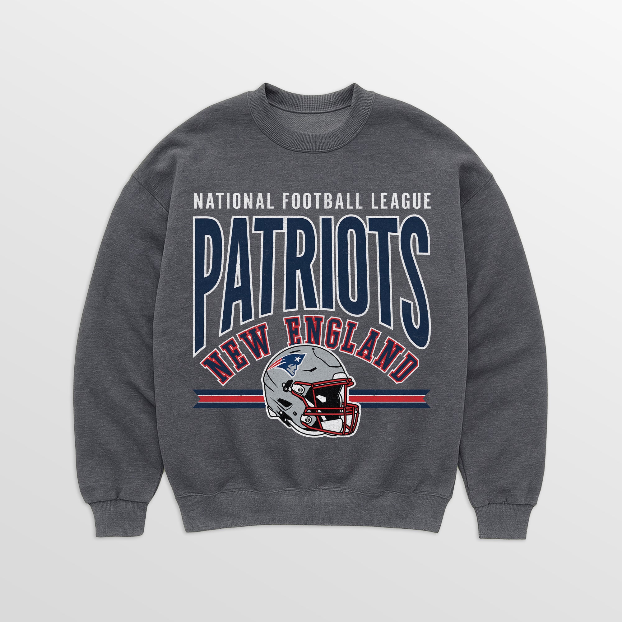NEW ENGLAND PATRIOTS KICKOFF CLASSIC PREMIUM FLEECE DROP SHOULDER CREWNECK PULLOVER