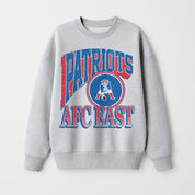 NEW ENGLAND PATRIOTS GAME ON PREMIUM FLEECE DROP SHOULDER CREWNECK PULLOVER