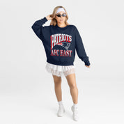 NEW ENGLAND PATRIOTS MAIN CHARACTER PREMIUM FLEECE DROP SHOULDER CREWNECK PULLOVER