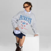 NEW ENGLAND PATRIOTS INSTANT CLASSIC PREMIUM FLEECE DROP SHOULDER CREWNECK PULLOVER