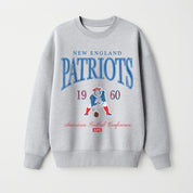NEW ENGLAND PATRIOTS INSTANT CLASSIC PREMIUM FLEECE DROP SHOULDER CREWNECK PULLOVER