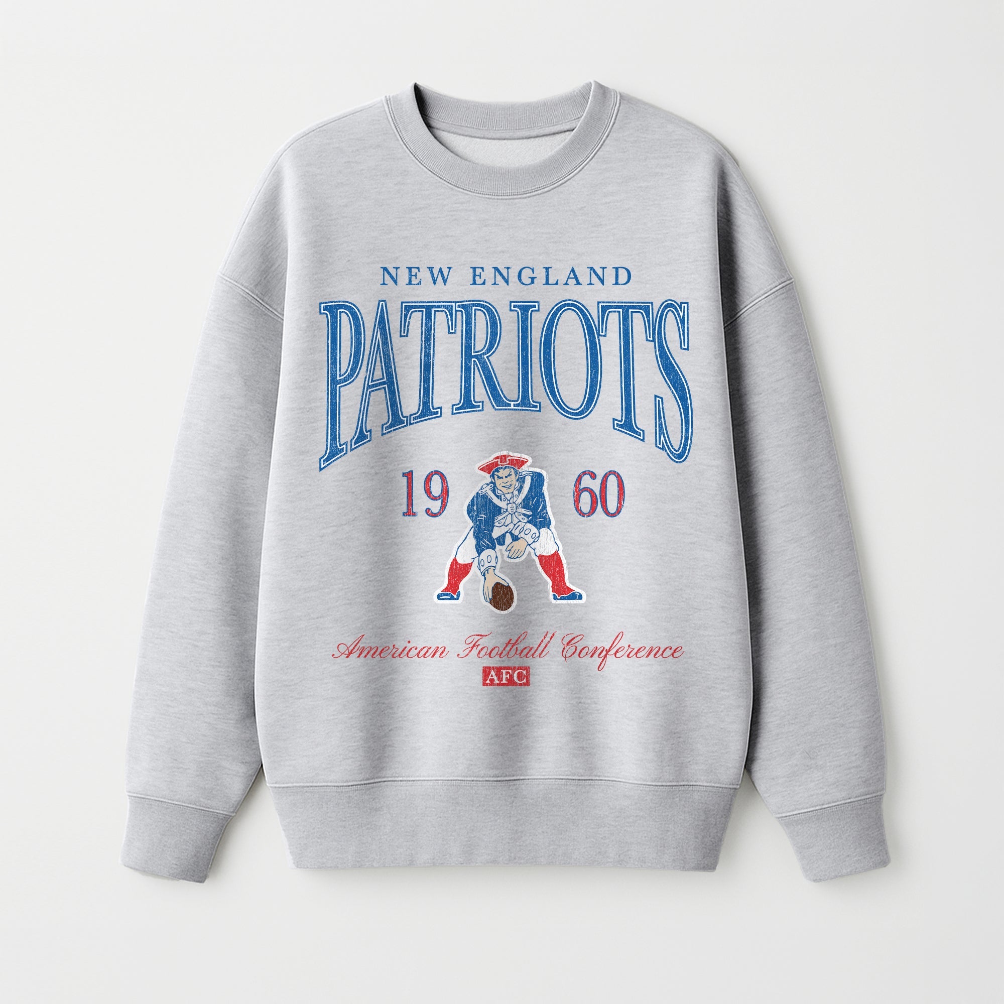 NEW ENGLAND PATRIOTS INSTANT CLASSIC PREMIUM FLEECE DROP SHOULDER CREWNECK PULLOVER