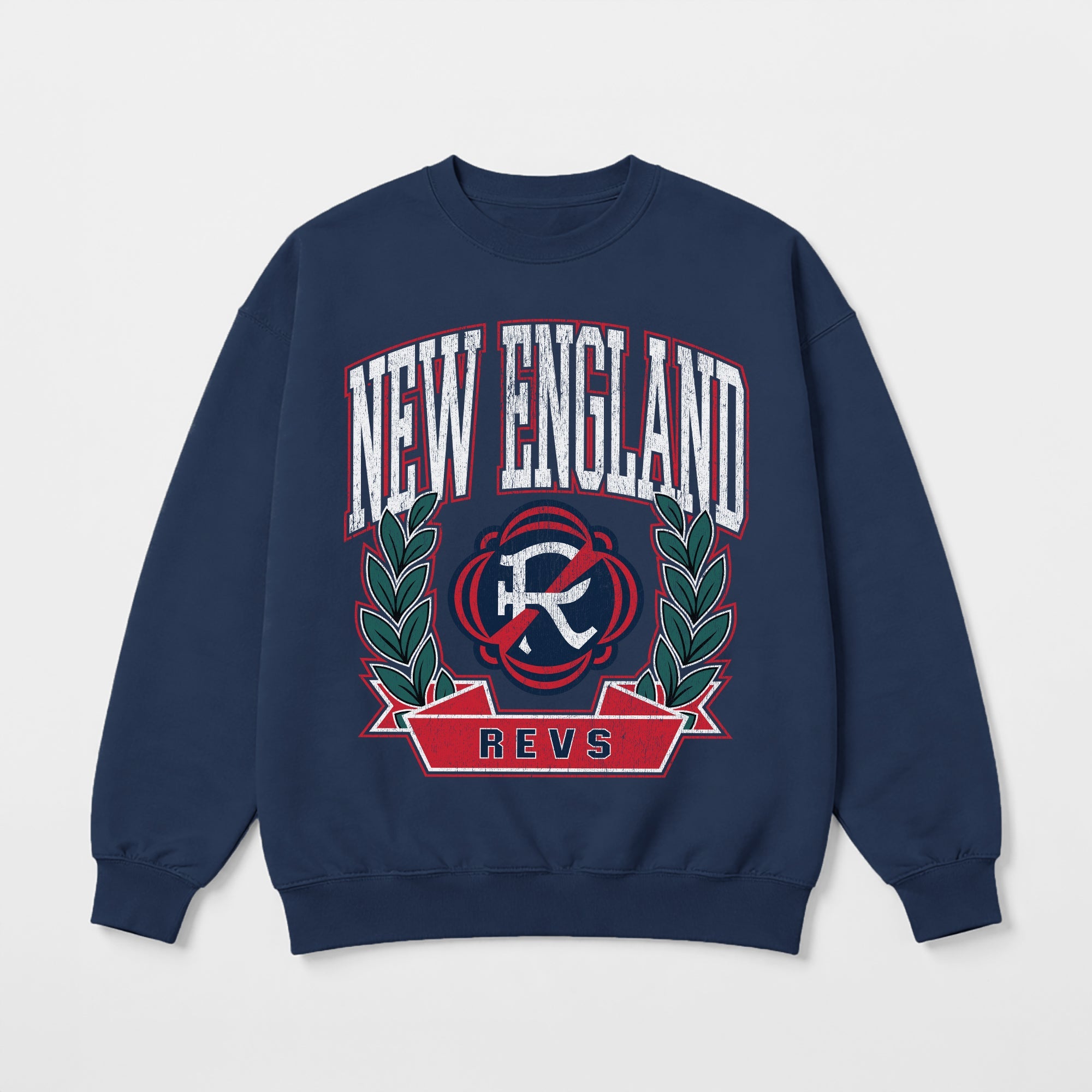 NEW ENGLAND REVOLUTION CLASSIC ARCHIVES PREMIUM FLEECE DROP SHOULDER CREWNECK PULLOVER