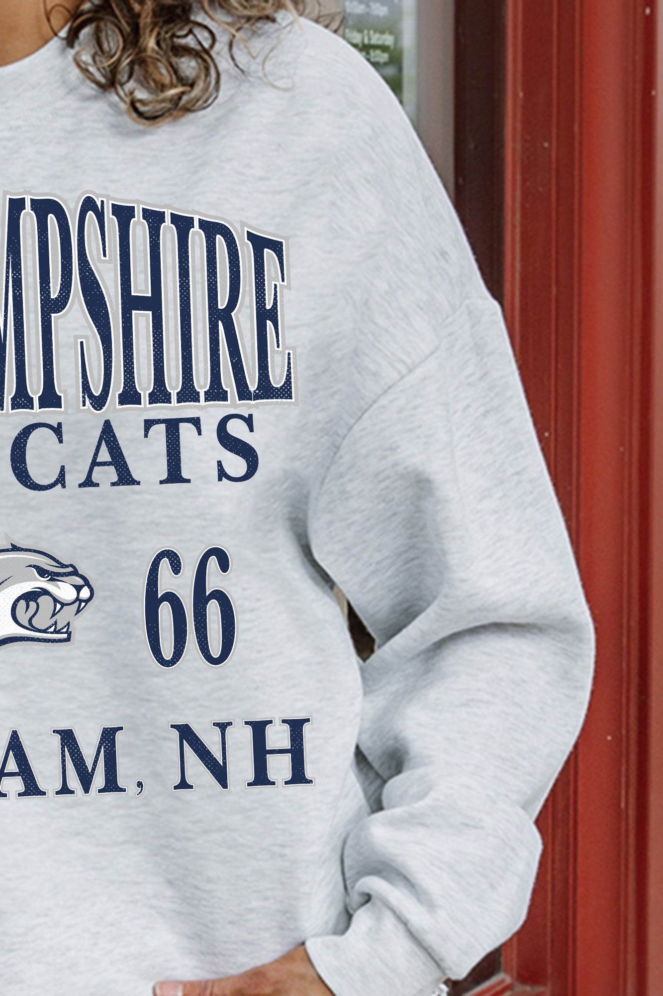 NEW HAMPSHIRE WILDCATS ALLEGIANCE PREMIUM FLEECE DROP SHOULDER CREWNECK PULLOVER