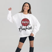 NORTHERN ILLINOIS HUSKIES WILD BREAKTHROUGH PREMIUM FLEECE CREWNECK PULLOVER