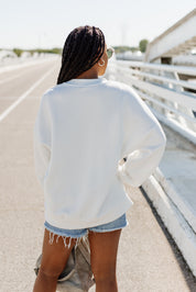 VINTAGE SEA SIDE DROP SHOULDER CREWNECK SWEATSHIRT