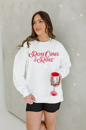 ROM COMS & ROSÉ VINTAGE OVERSIZED WASHED SWEATSHIRT